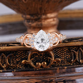 Luxury 4-Prong Pear-Shaped Lab Diamond Wedding Ring